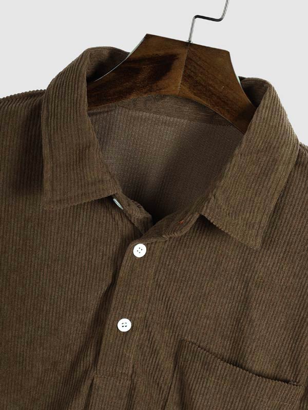 Men's Corduroy Short Sleeve Shirt