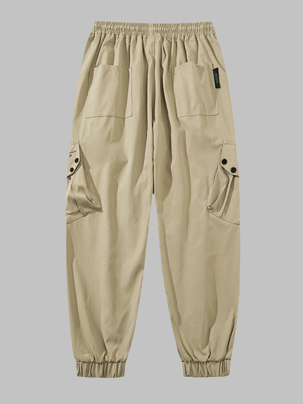 Men's multi-pocket drawstring cargo pants