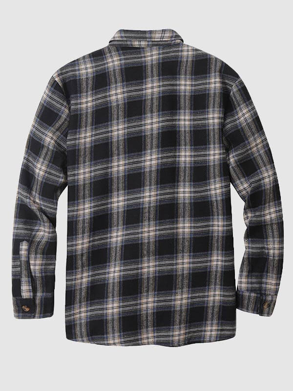 Men's Classic  Plaid Fleece-lined Warm Shirt Jacket