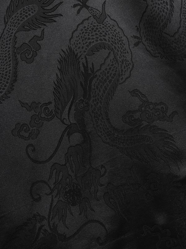 Men's Chinese Dragon Totem Satin Short Sleeve Shirt