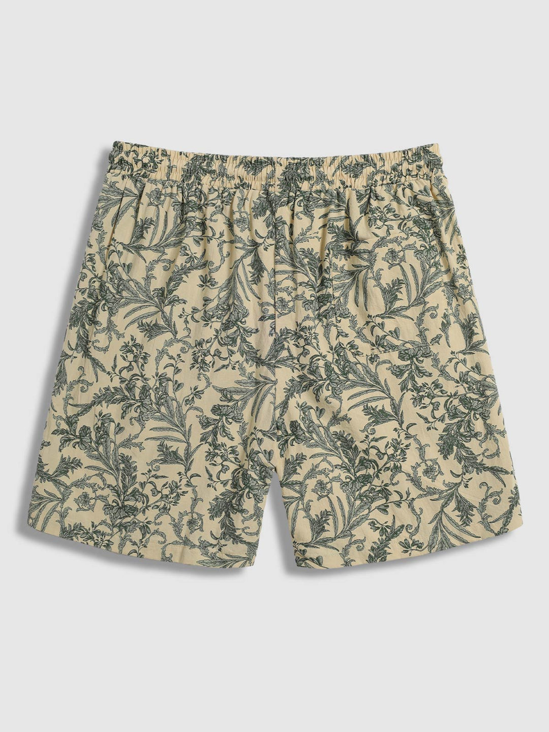 Men's Retro Floral Elastic Waist Casual Shorts