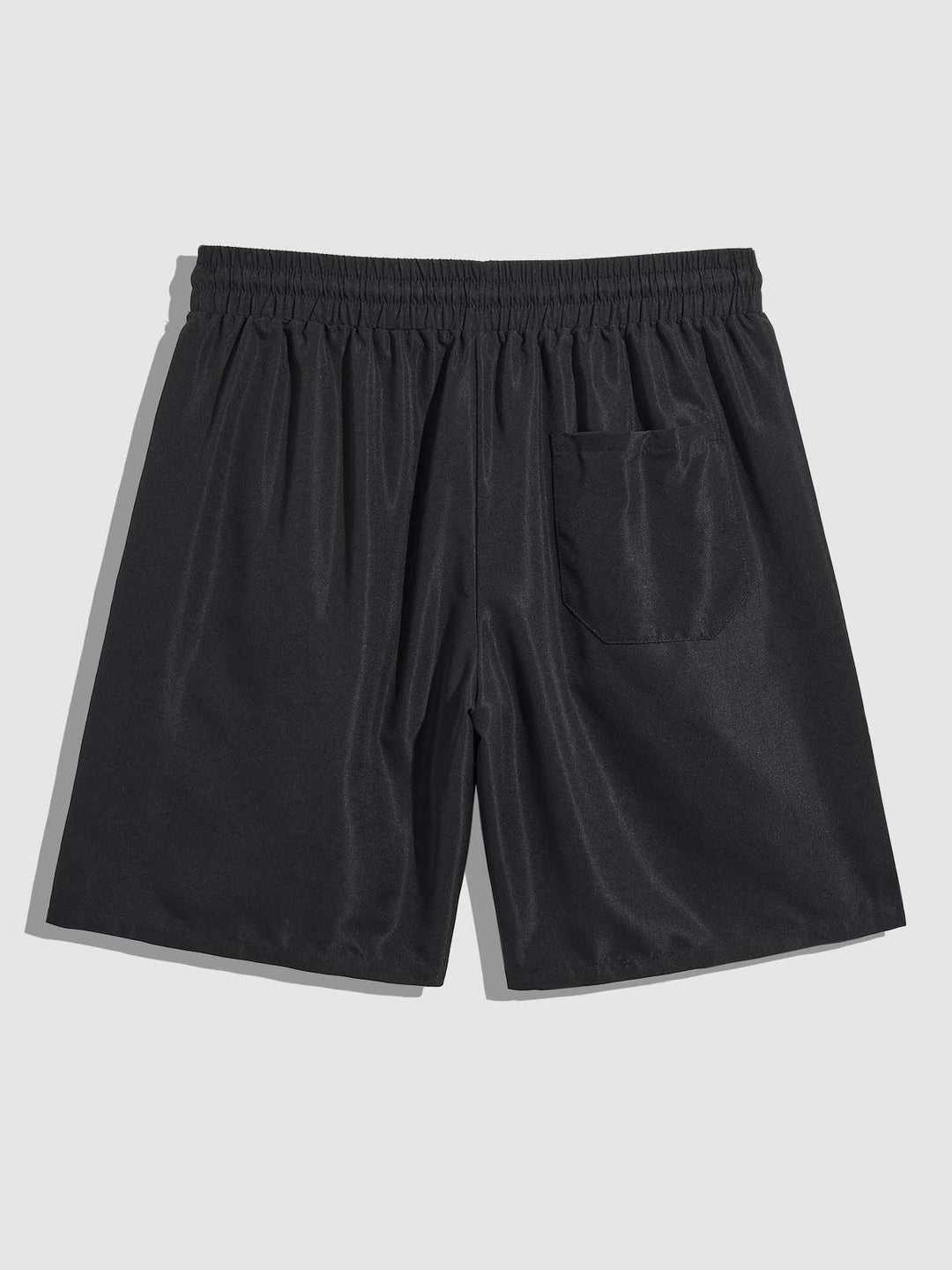 Men's Casual Double Pocket Drawstring Elastic Waist Shorts