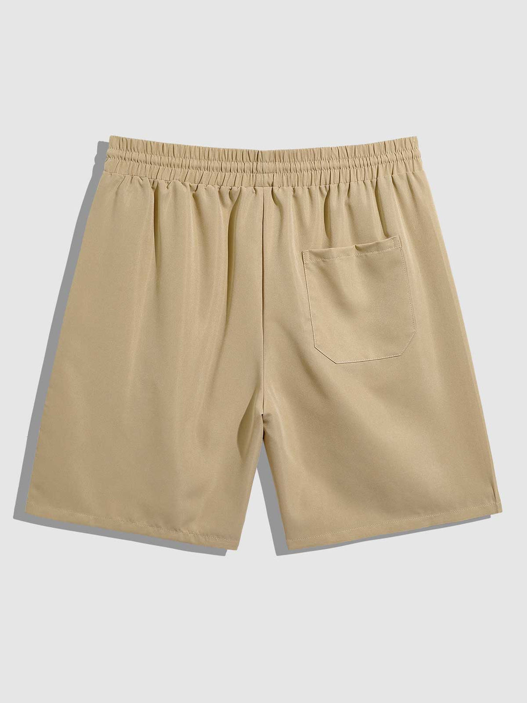 Men's Casual Double Pocket Drawstring Elastic Waist Shorts