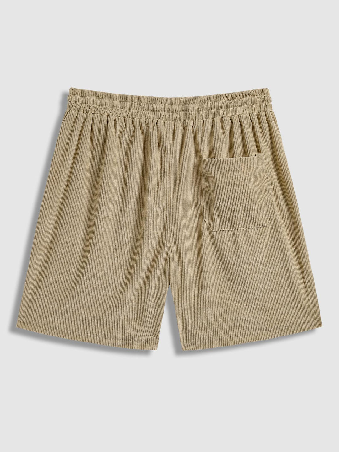 Men's Corduroy Elastic Waist Casual Shorts