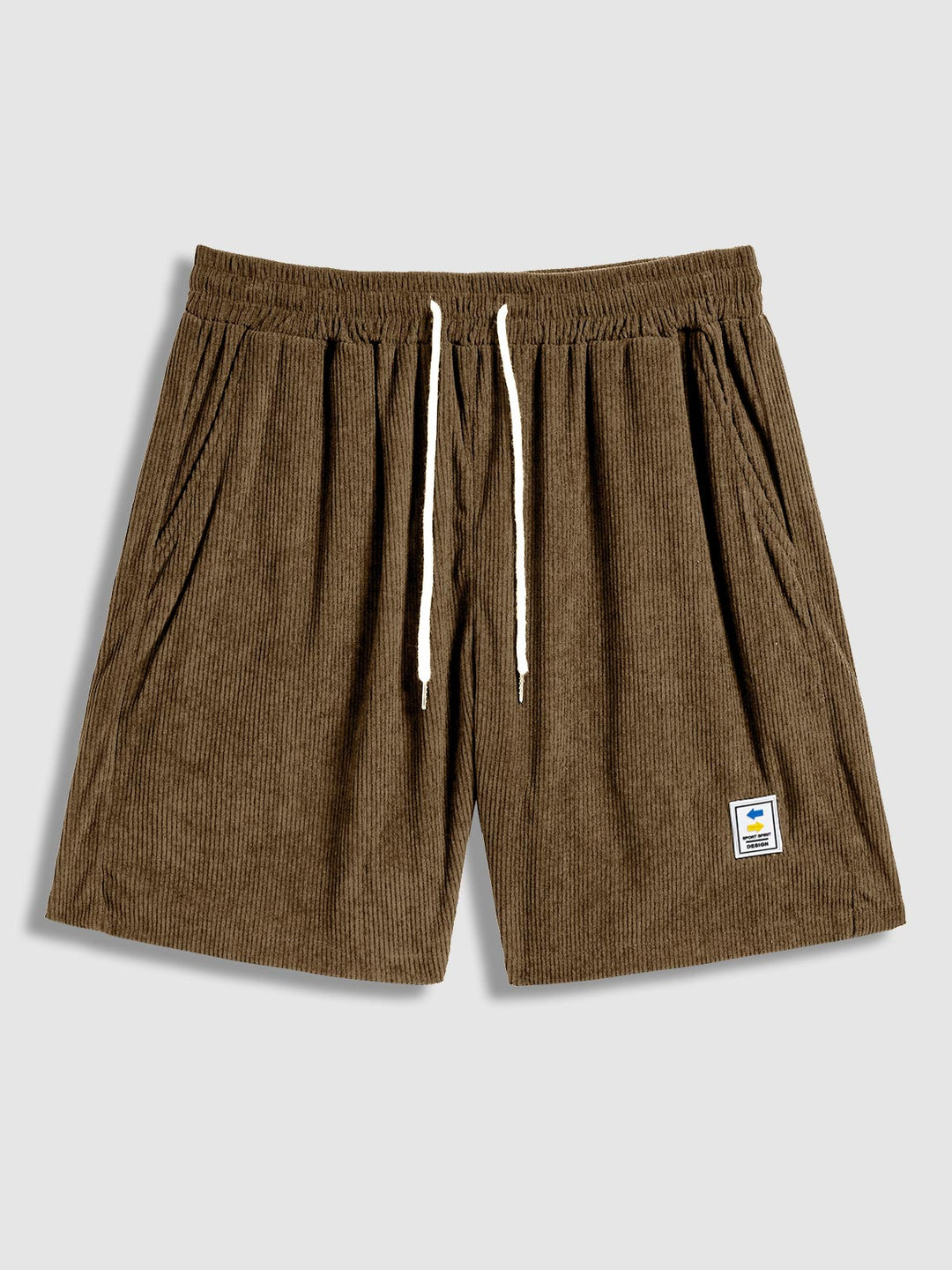 Men's Corduroy Elastic Waist Casual Shorts