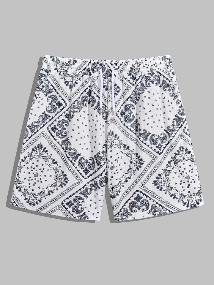 Men's Paisley Print Casual Shorts