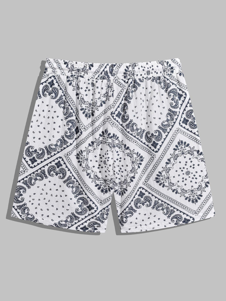 Men's Paisley Print Casual Shorts