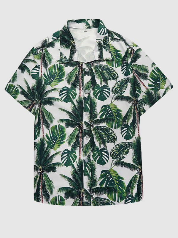 Men's Hawaiian Print Casual Resort Style Short Sleeve Shirt