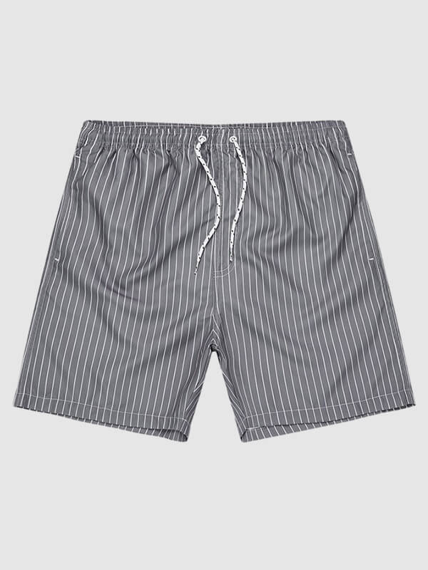 Men's striped inner mesh quick-drying beach shorts