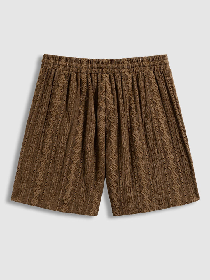 Men's Vintage Jacquard Casual Shorts