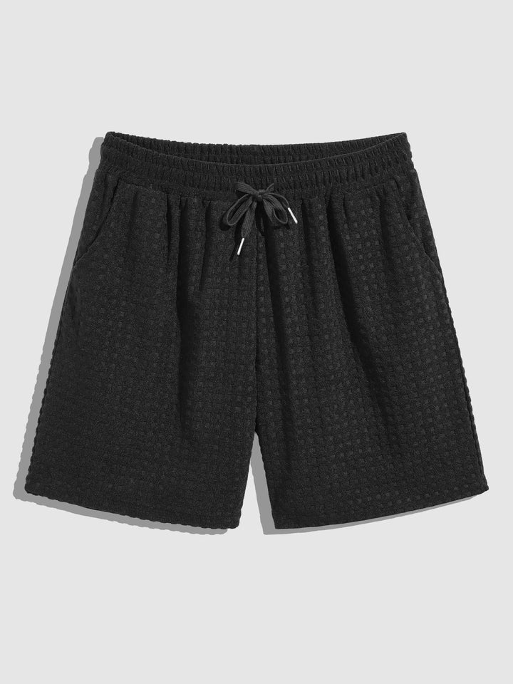 Men's terry cloth plaid casual shorts