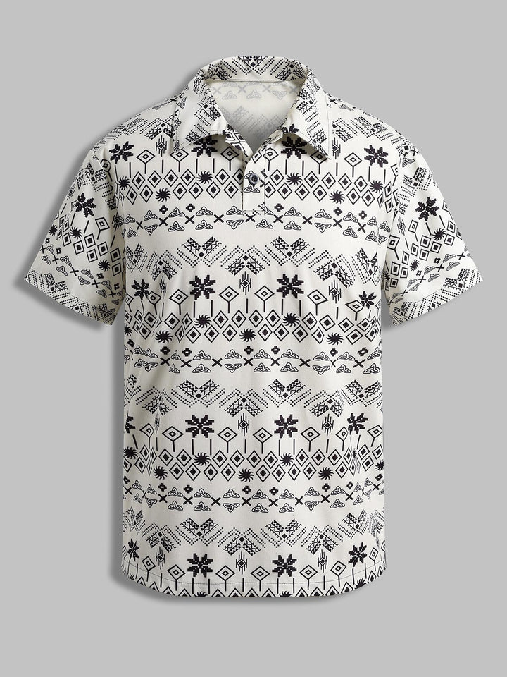 Men's Vintage Corduroy Short Sleeve Polo