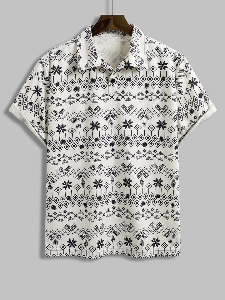 Men's Vintage Corduroy Short Sleeve Polo