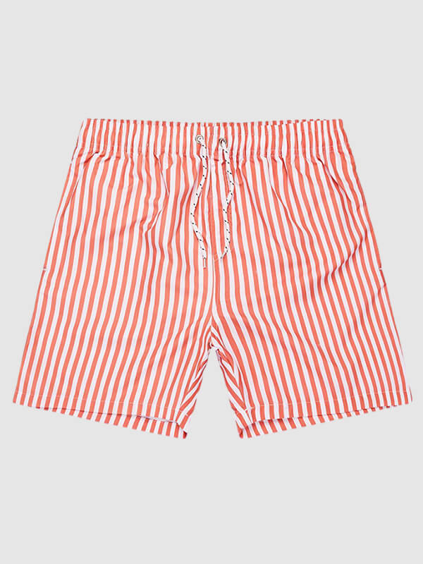 Men's striped inner mesh quick-drying beach shorts