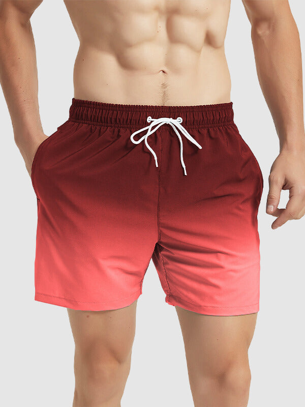 Men's  Ombre Color Vacation Board Shorts