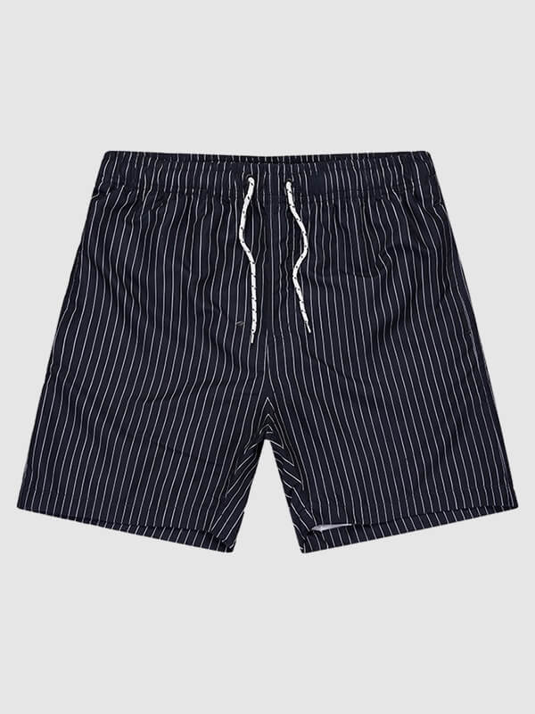 Men's striped inner mesh quick-drying beach shorts