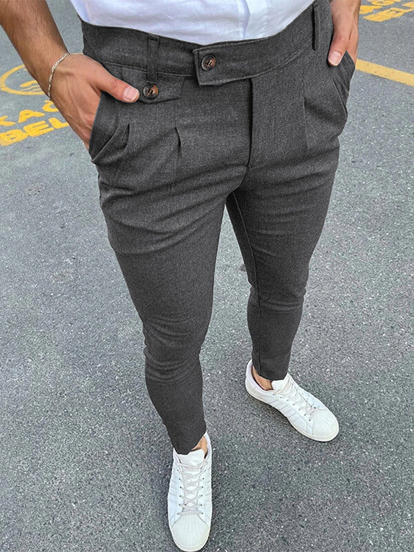 Men's double pocket casual business pants