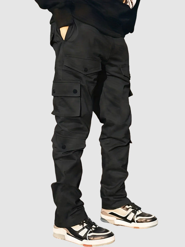 Men's Multi-Pocket Elastic Waist Casual Work Pants