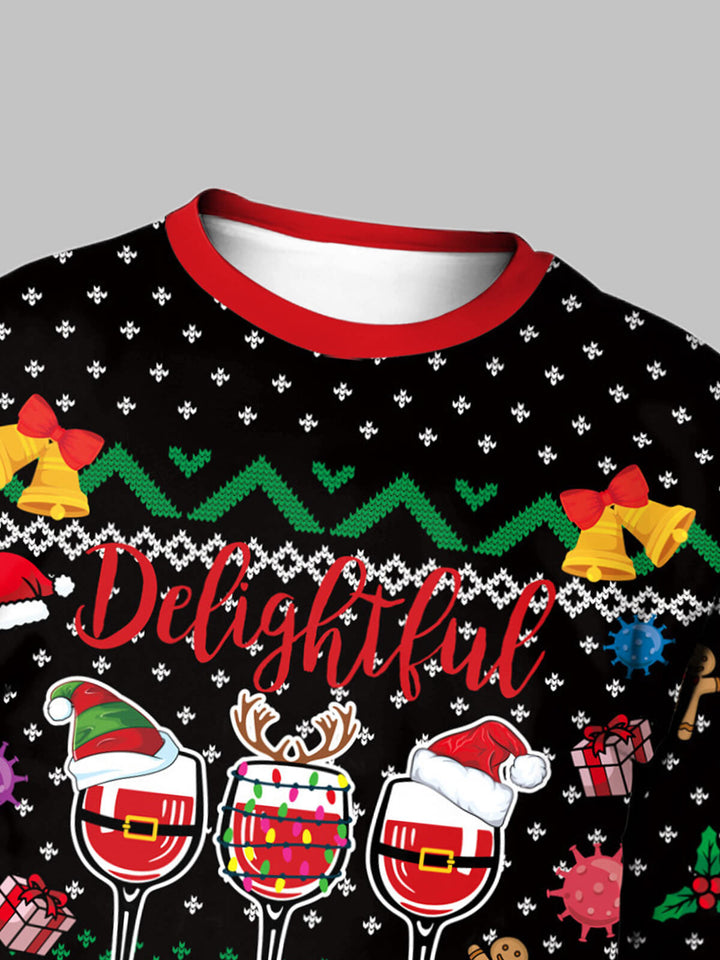 Men's Three Cups 3D Printed Christmas Crew Neck Shirt