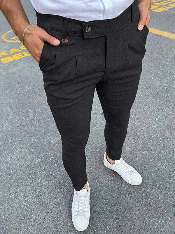 Men's double pocket casual business pants