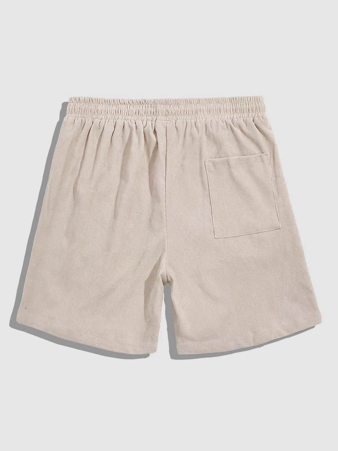 Men's solid color corduroy casual shorts