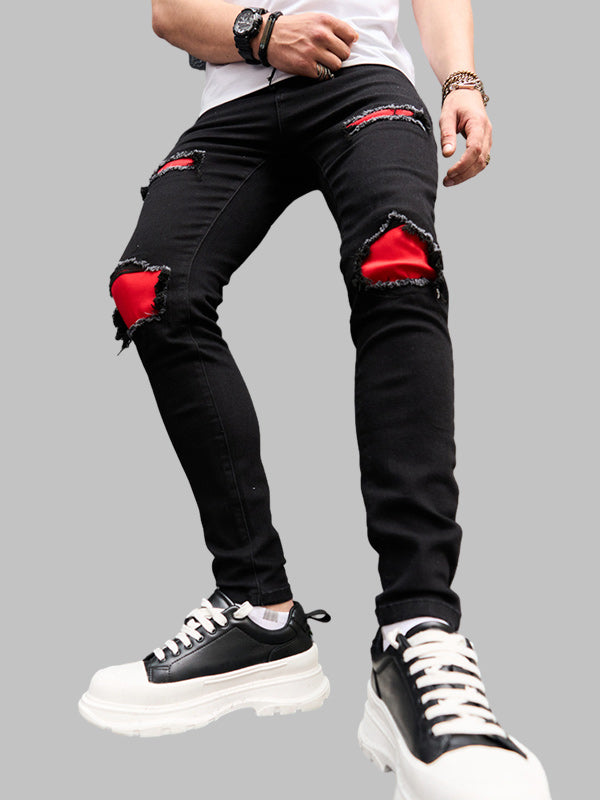 Men's ripped contrast denim  Jeans