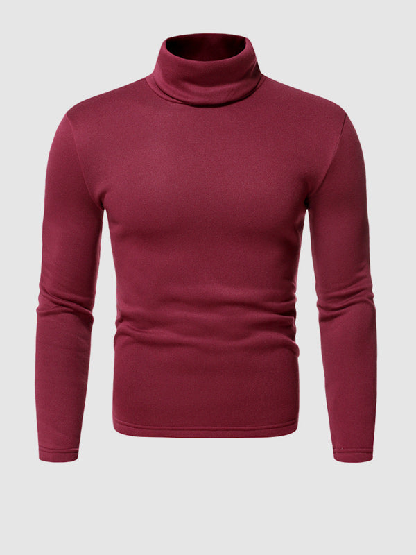 Slim-Fit Long Sleeve Turtleneck Base Layer T-shirt