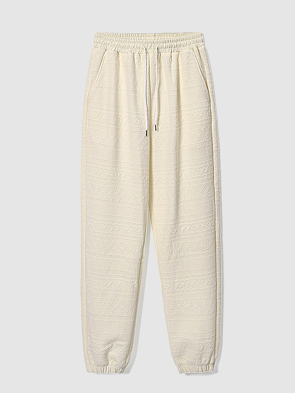 Men's Textured Vintage jacquard casual sweatpants