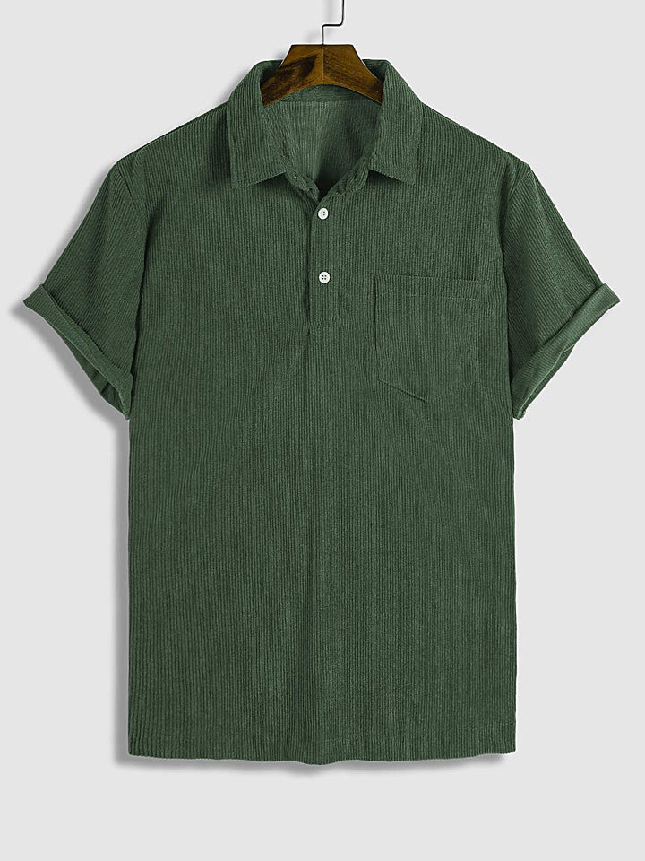 Men's Corduroy Short Sleeve Shirt