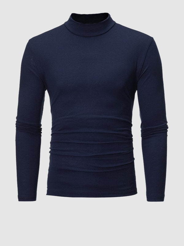 Unisex Solid Color Lightweight Fleece Skin-friendly Basic Pullover T-shirt