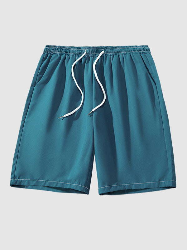 Men's solid color casual versatile quick-drying shorts