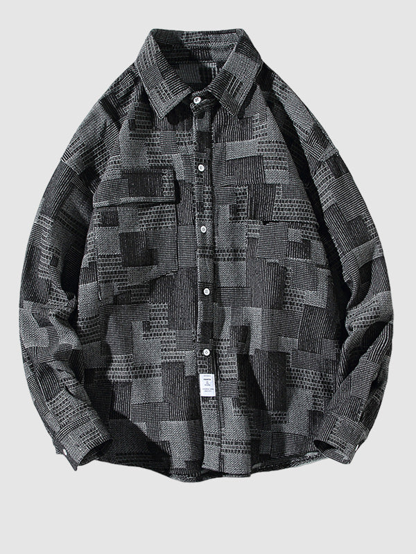 Men's Vintage Plaid Print Casual collar Shirt