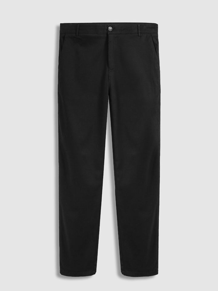 Men's solid color basic business casual pants