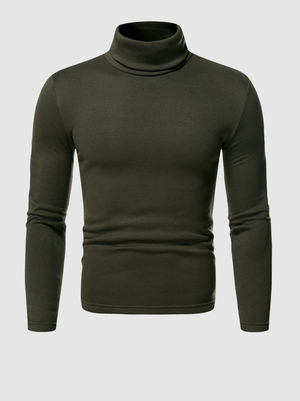 Slim-Fit Long Sleeve Turtleneck Base Layer T-shirt