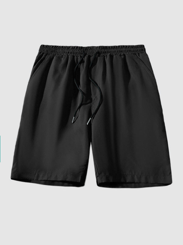 Men's solid color casual versatile quick-drying shorts