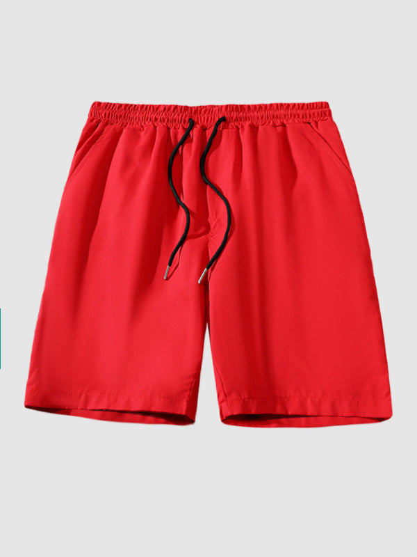 Men's solid color casual versatile quick-drying shorts