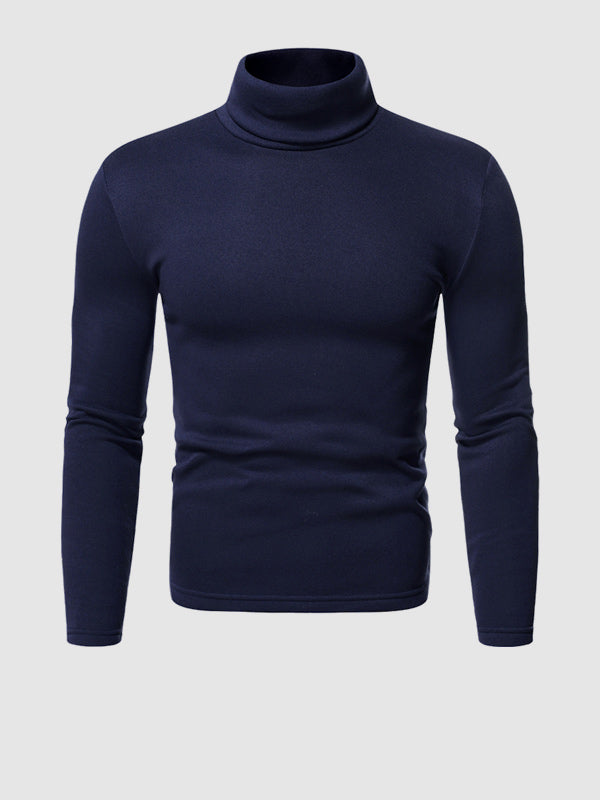 Slim-Fit Long Sleeve Turtleneck Base Layer T-shirt