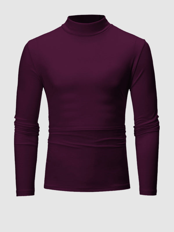 Unisex Solid Color Lightweight Fleece Skin-friendly Basic Pullover T-shirt