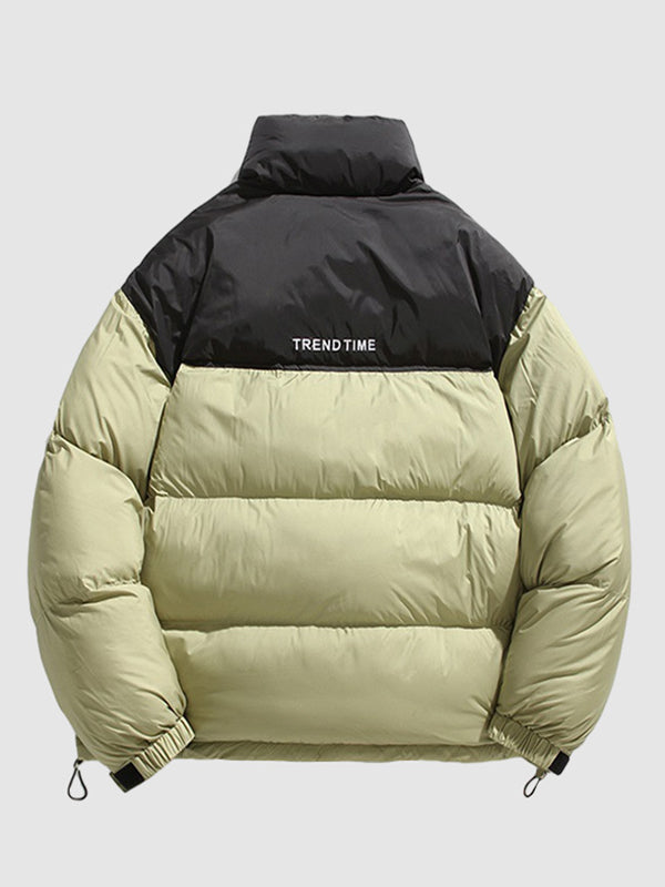 Men's Two-color stand collar zipper Ultralight Down Jacket