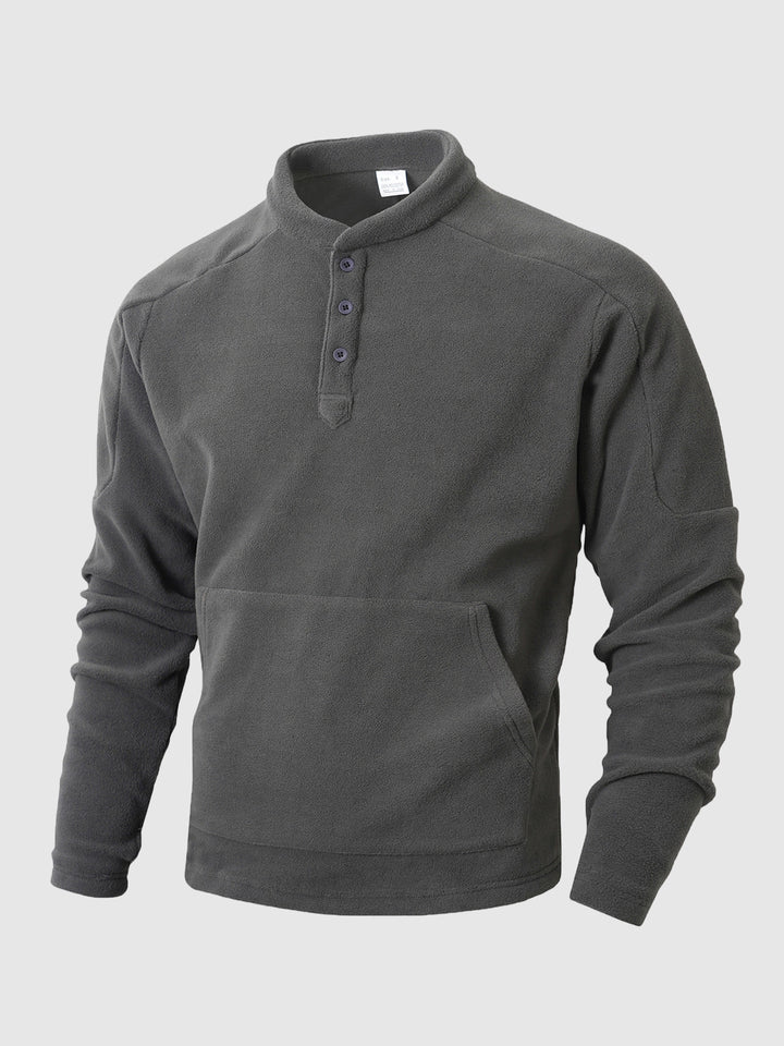 Men's slim-fit long-sleeved stand-up collar simple casual sweatshirt