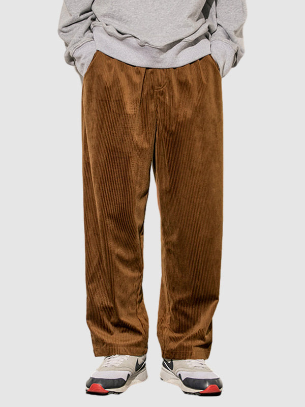 Men's Corduroy Loose Cargo Casual Pants