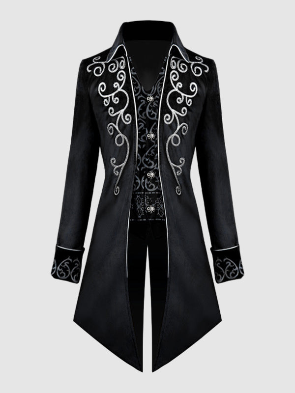 Men's Vintage Punk Medieval Long Tailed Coat