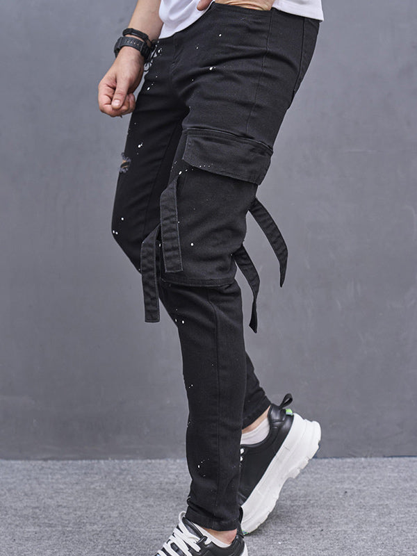 Destroyed Design Jeans black