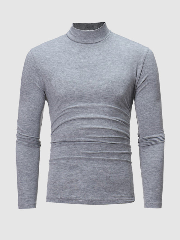 Unisex Solid Color Lightweight Fleece Skin-friendly Basic Pullover T-shirt