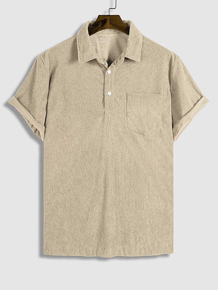 Men's Corduroy Short Sleeve Shirt