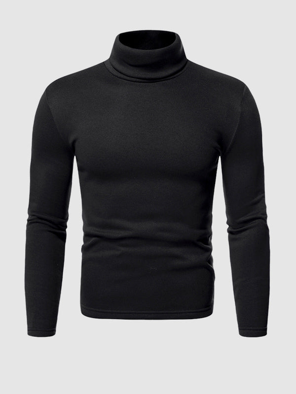 Slim-Fit Long Sleeve Turtleneck Base Layer T-shirt