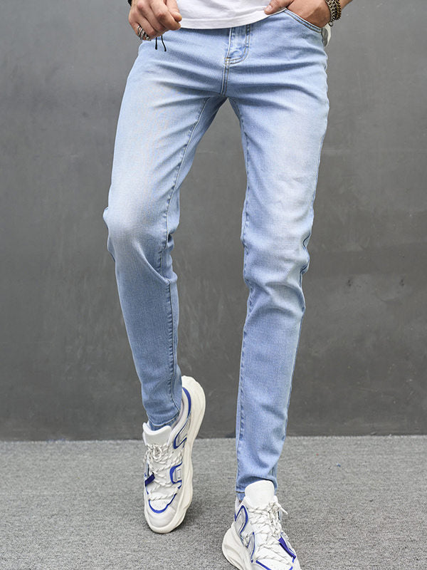 Light  Straight Leg Casual Jeans