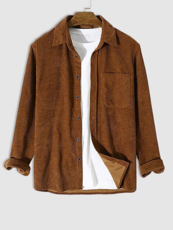 brown corduroy shirt mens