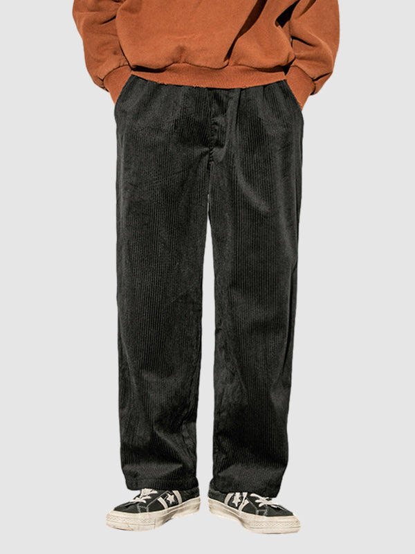 Men's Corduroy Loose Cargo Casual Pants