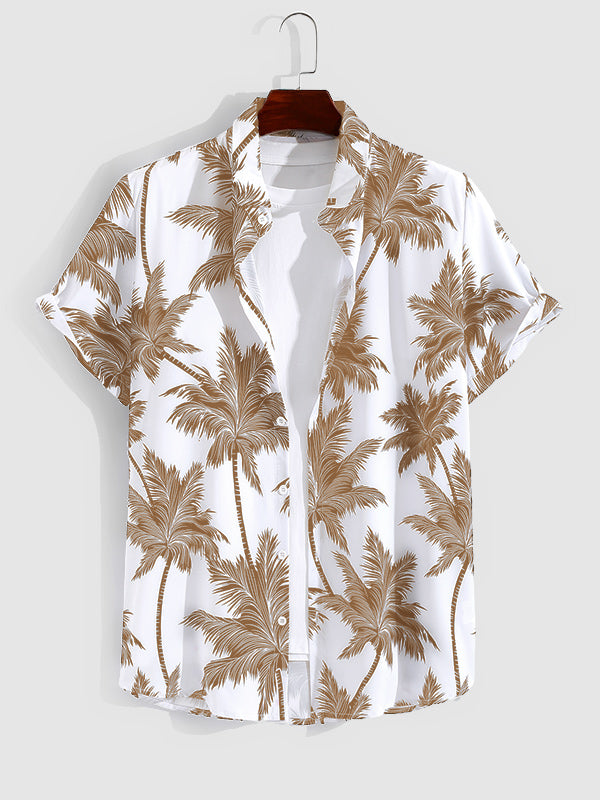 Men's Resort Style Printed Casual Short Sleeve Shirt